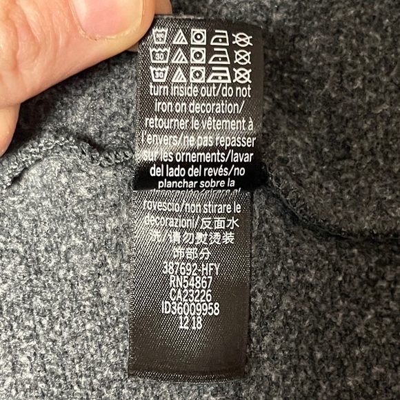 Victoria Sport‎ Logo Black Grey Full Zip Hooded Sweatshirt - Picture 5 of 5